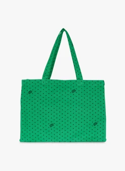 Bonton Katoenen Shopper Met Print | Groen