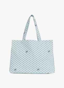 Bonton Katoenen Shopper Met Print | Blauw