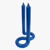 Kaars Met Gedraaid Effect | Blauw