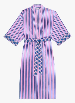 Katoenen Kimono Met Print | Roze