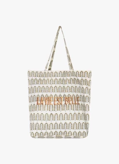 Katoenen Totebag Met Bloemenprint | Geel